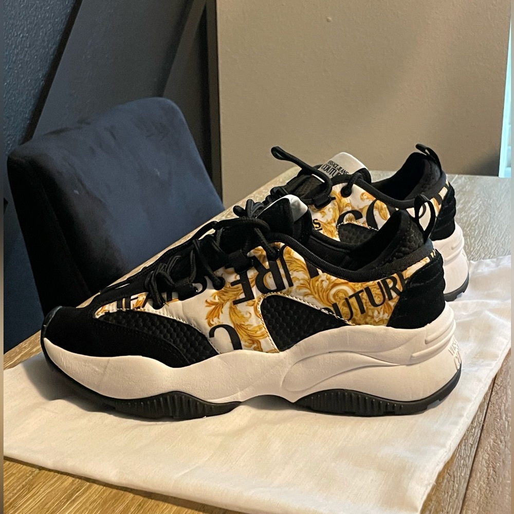 Versace Couture Baroque Print Sneakers